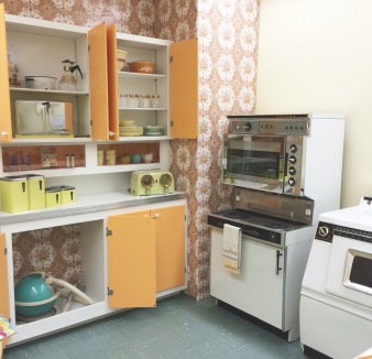 A nuclear kitchen. I think my grandmother had those glasses.
