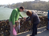 Unbeknownst to me, my partner-in-crime actually brought a lock from home for us to put on the bridge.